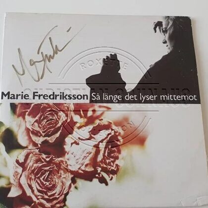 Marie Fredriksson - Så Länge Det Lyser Mittemot - Sweden 1992 - MCD - Signed