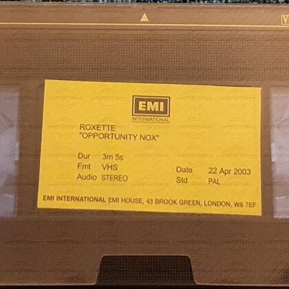 Roxette - Opportunity Nox - United Kingdom 2003 - VHS