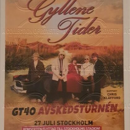 Gyllene Tider - Sweden 2019 - GT 40 Tour Poster