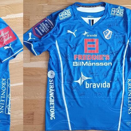 Gyllene Tider - Halmstads BK 2013 Soccer Jersey - Signed - With GT Sponsor Patch